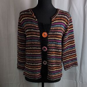 Per Una Orange and Black Cardigan Sweater‎